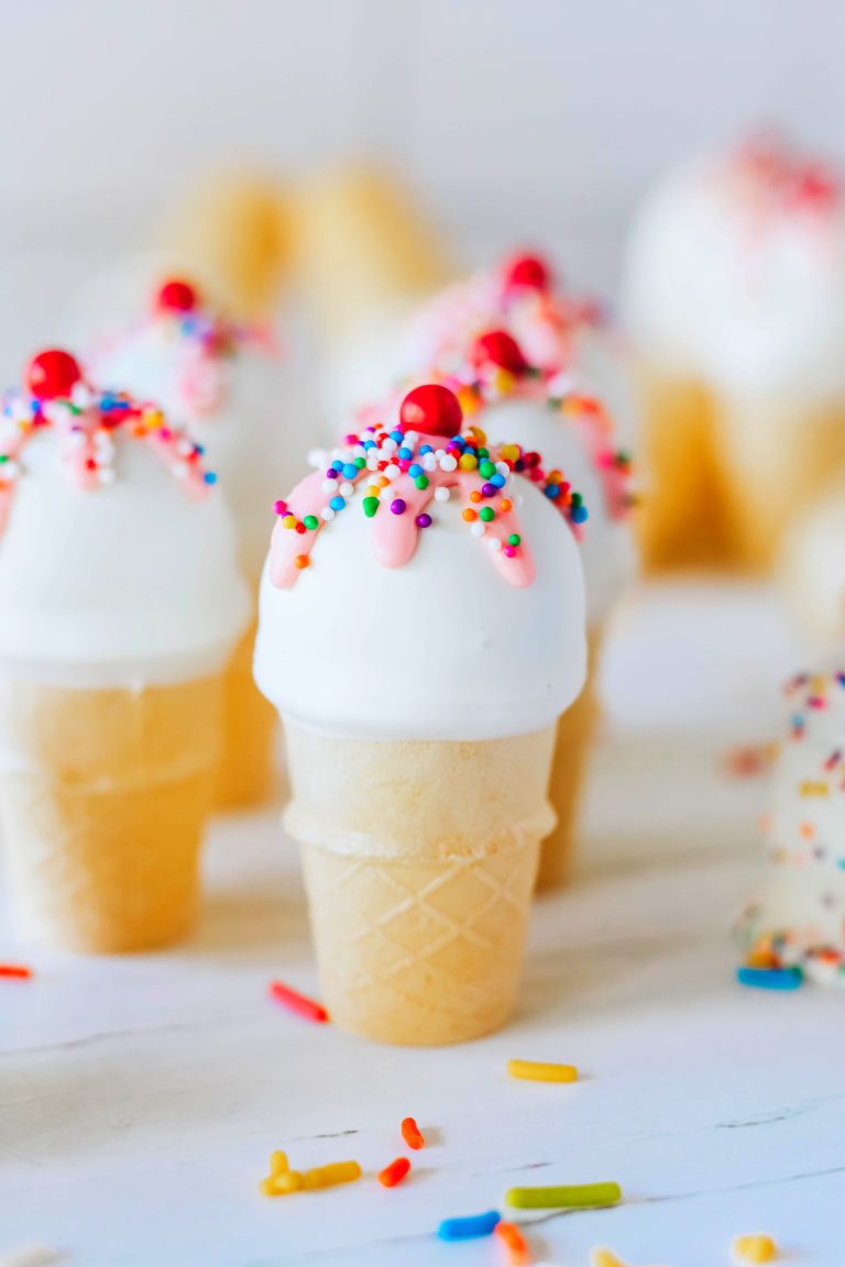 Ice Cream Cone Cake Pops - Fun Money Mom