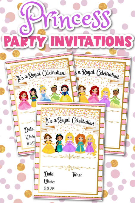 Disney Princess Invitations (Free Printables) - Fun Money Mom