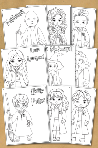 41+ Harry Potter Coloring Pages (Free Printables)