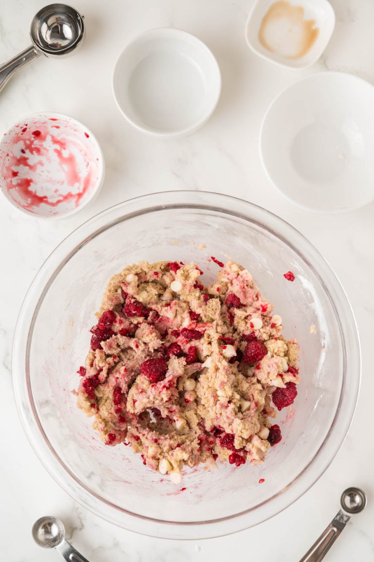 White Chocolate Raspberry Cookies - Fun Money Mom