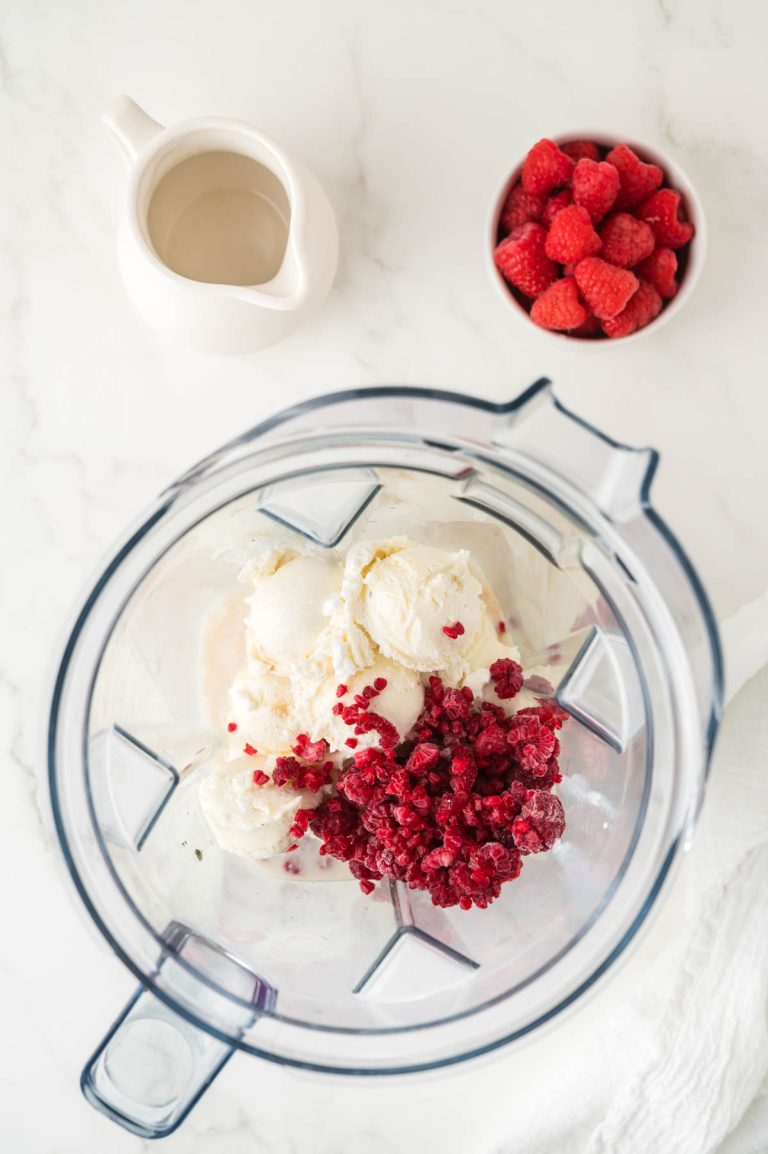 Easy Raspberry Milkshake - Fun Money Mom