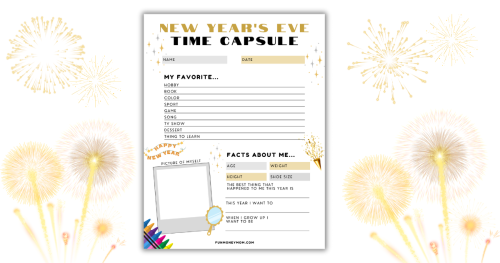 New Year's Eve Time Capsule For Kids Fun Money Mom