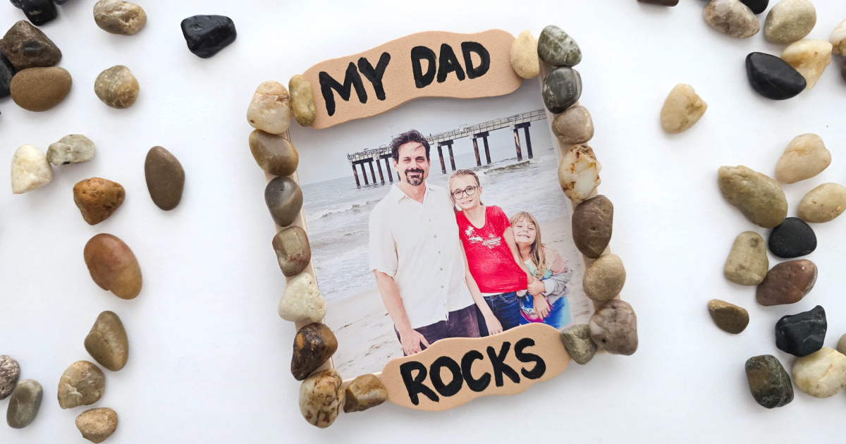 Father's Day Picture Frame (My Dad Rocks) - Fun Money Mom